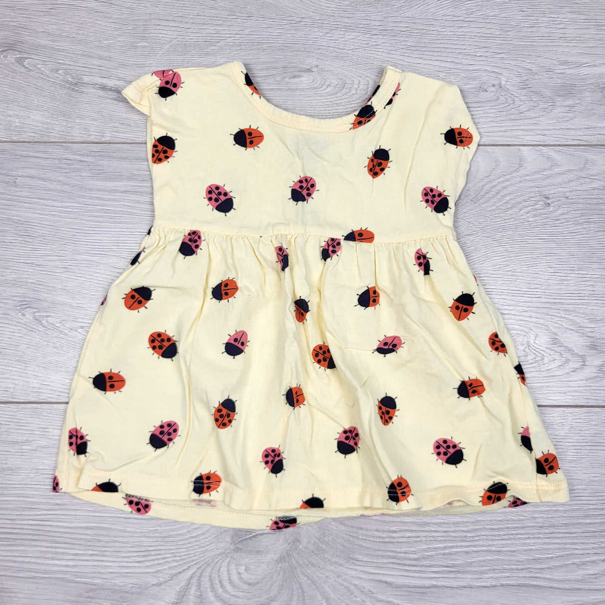 CAAC2 - Old Navy yellow ladybug dress. Size 0-3 months