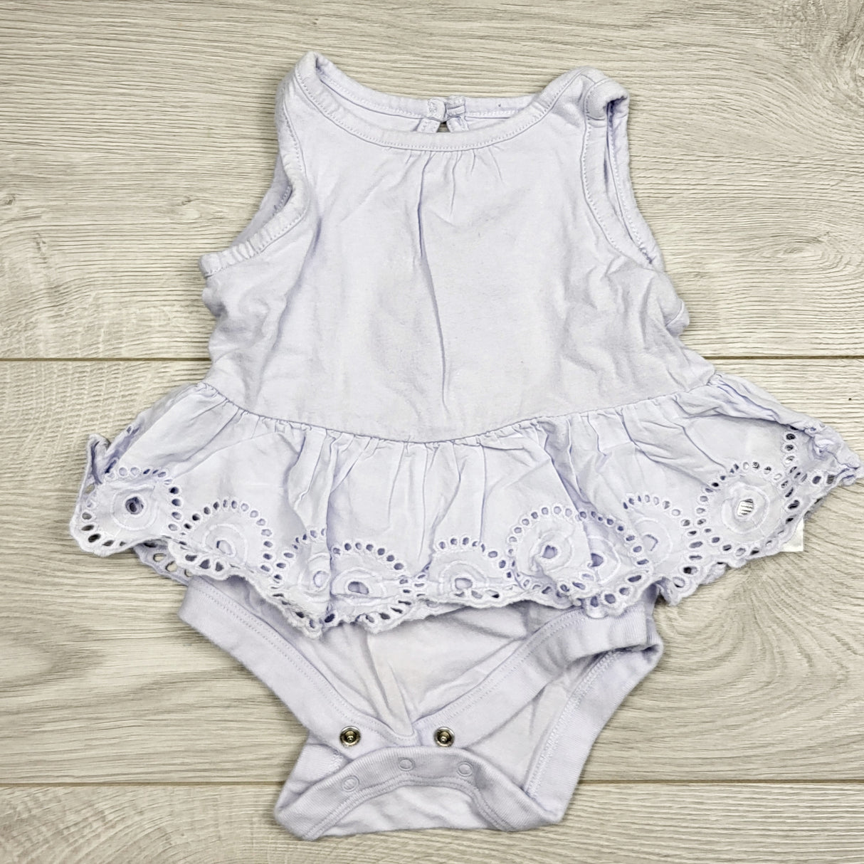 ECRS1 - Gap pale purple skirted bodysuit with eyelet detail. Size 0-3 months