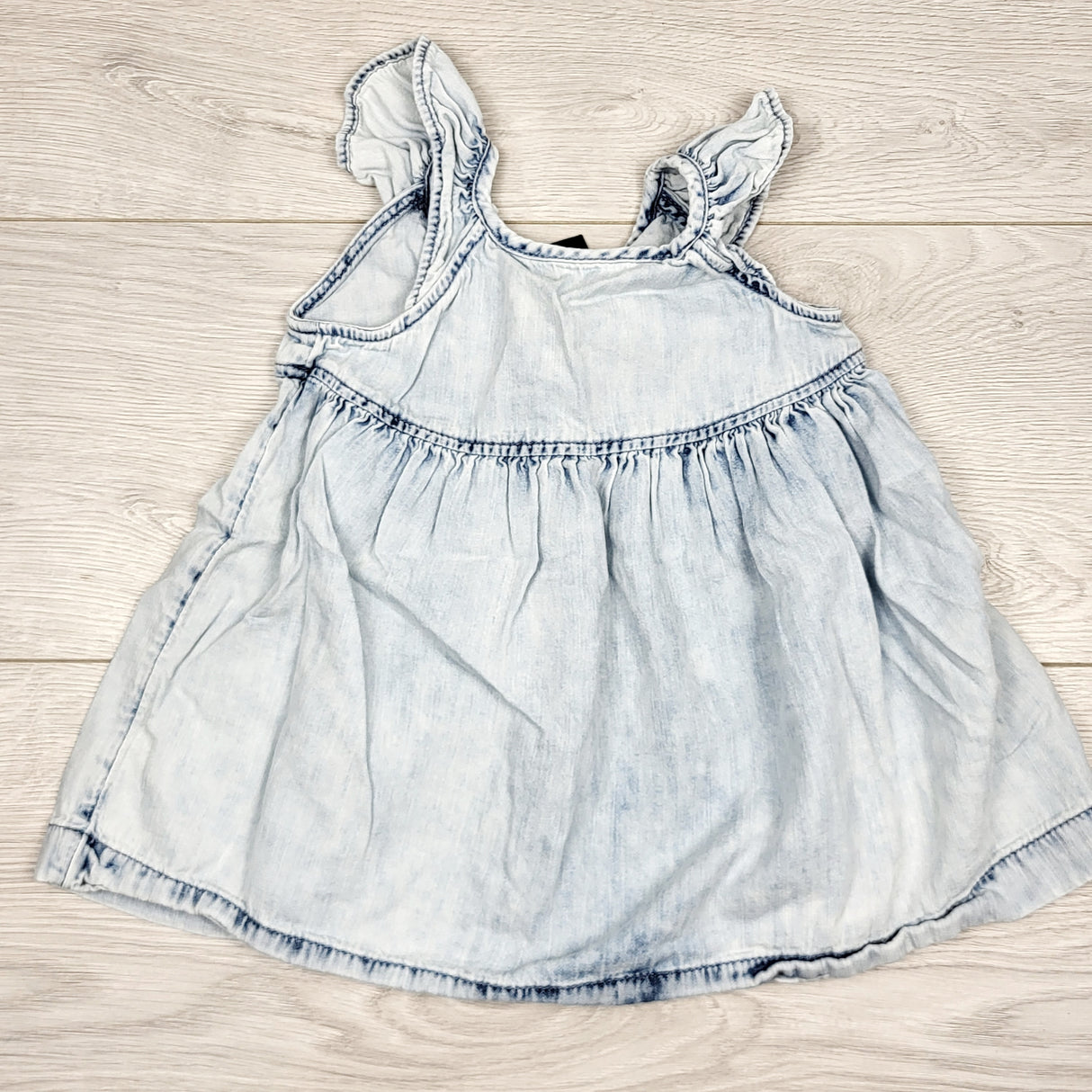 ECRS1 - Gap light wash denim look cotton dress. Size 6-12 months