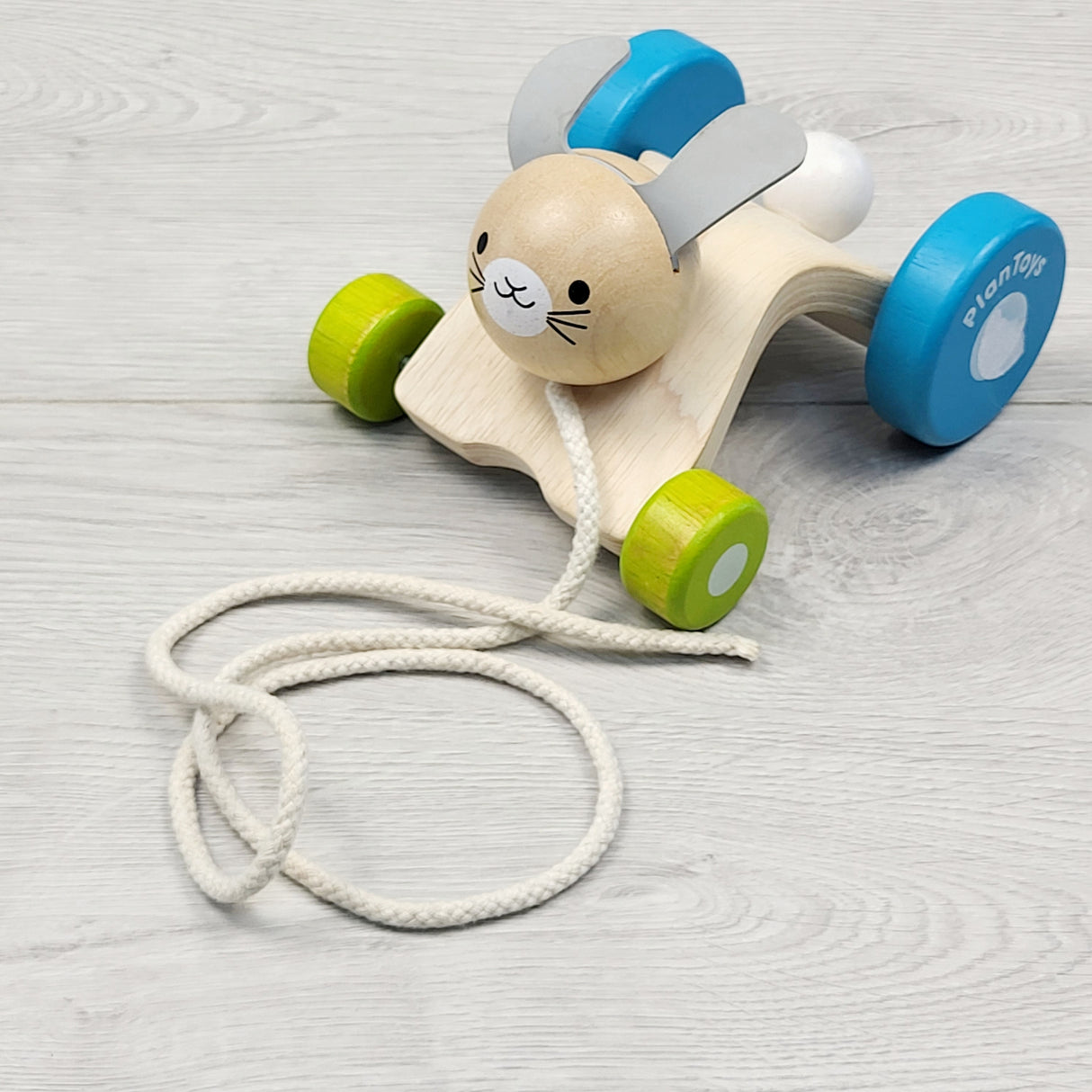HCRW3 - Plan Toys Hopping Rabbit Pull Toy