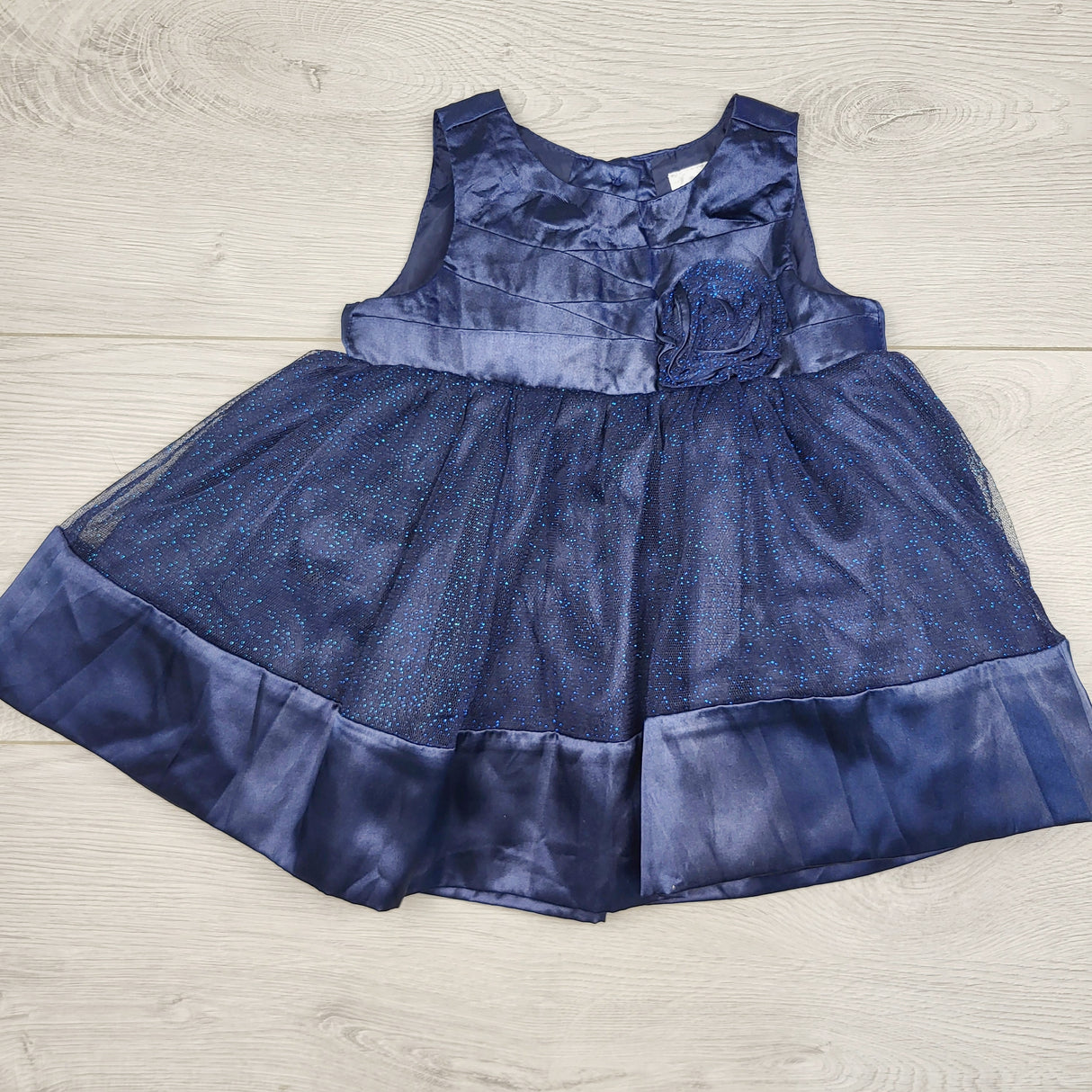 VKBL11 - George navy special occasion dress with sparkles. Size 3-6 months