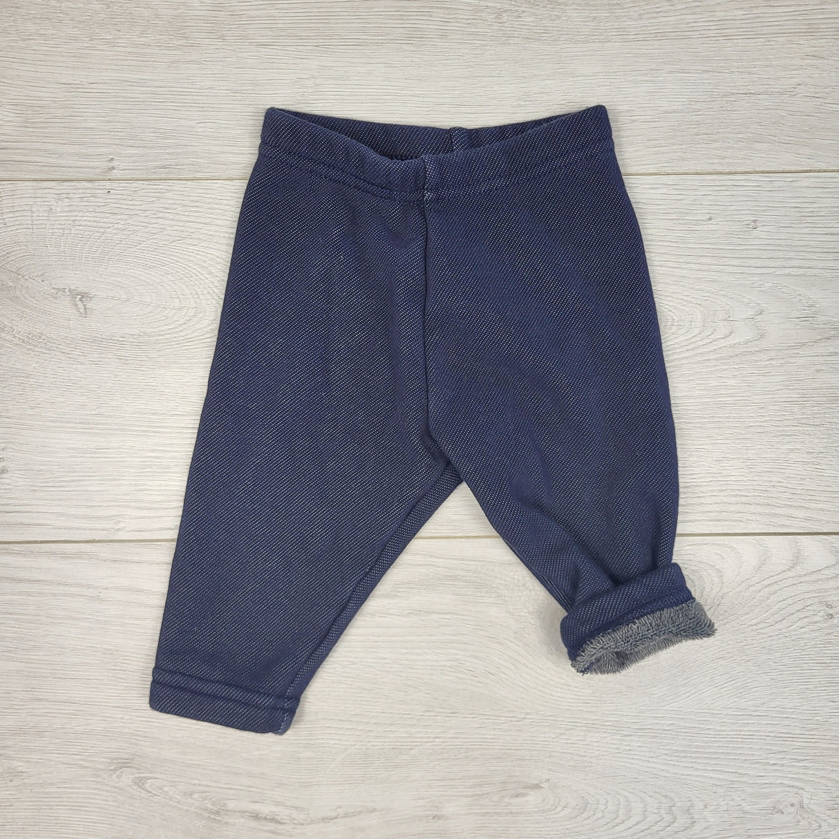 JGIB1 - Carters denim look minky lined leggings. Size 6 months