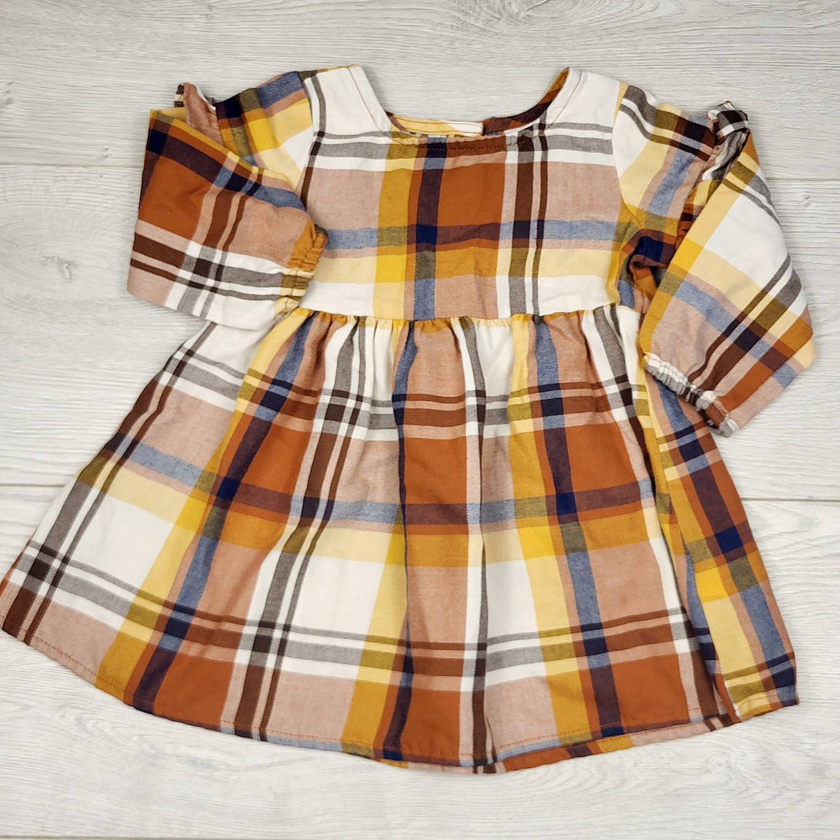 STLL3 - Children's Place plaid dress. Size 9-12 months