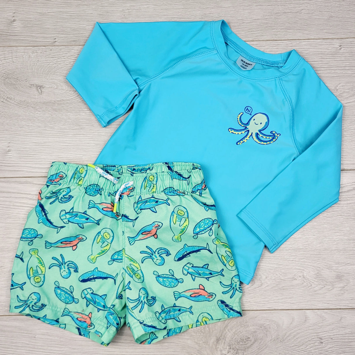 CHLL2 - Old Navy 2pc swimset with octopus. Size 12-18 months