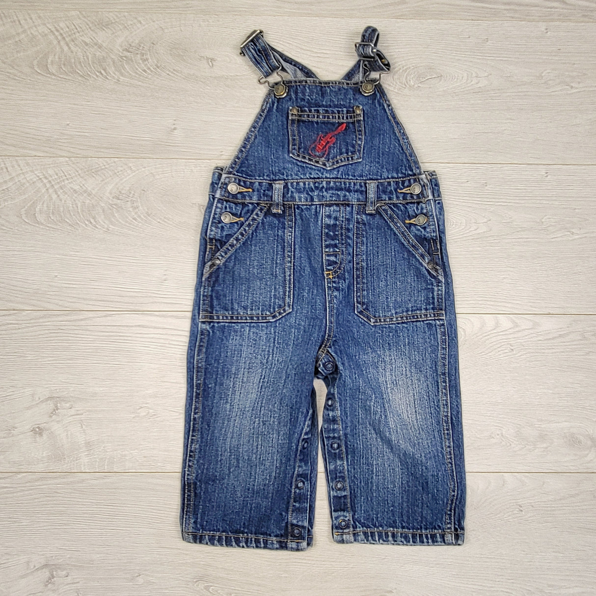 CHLL2 - Gymboree denim overalls. Size 12-18 months
