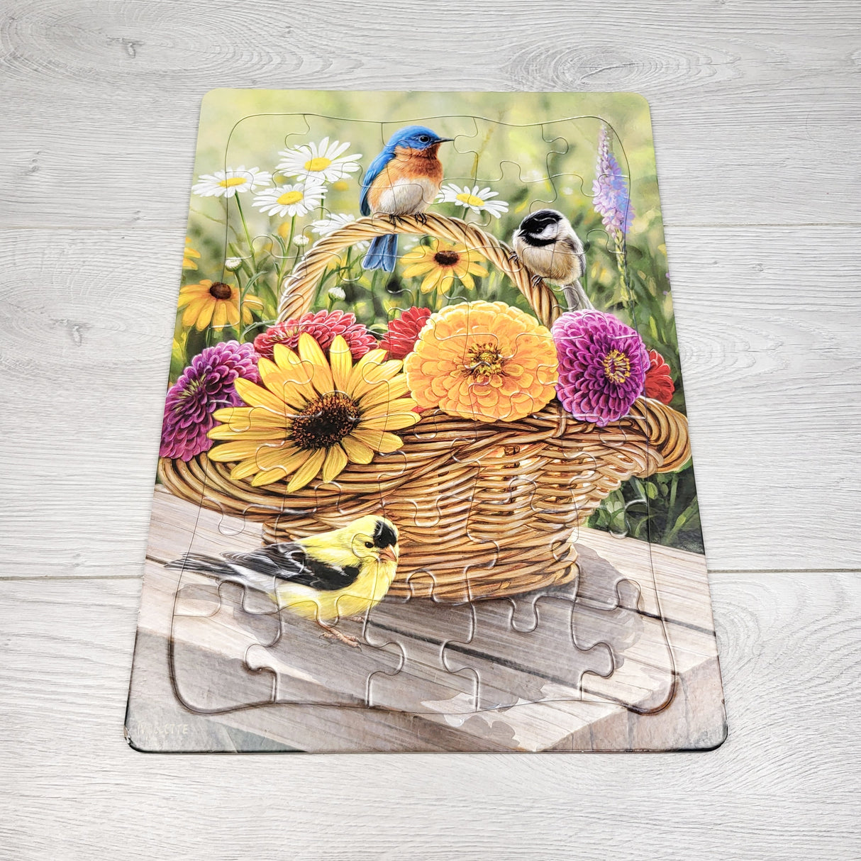 CSHR2 - Cobble Hill "Bluebird and Bouquet" tray puzzle 🍁