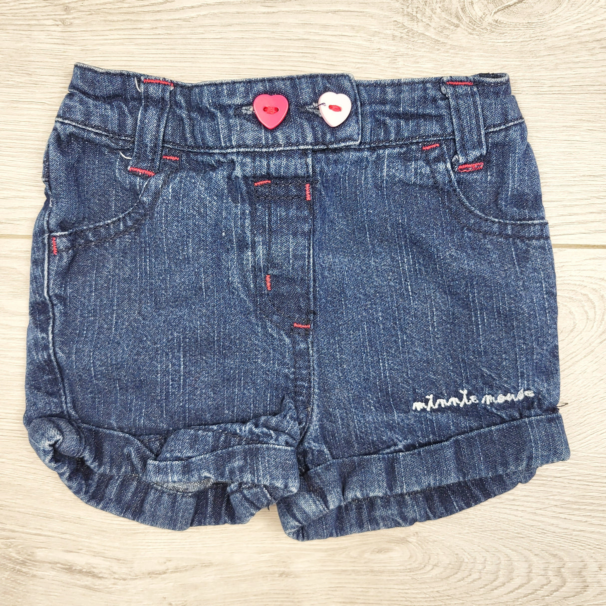 VKBL3 - Disney denim shorts. Size 3-6 months