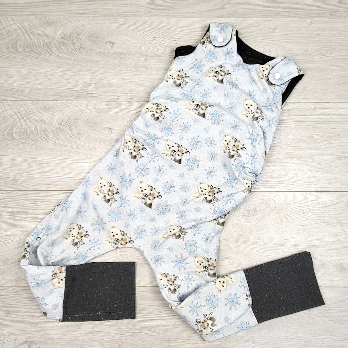 MTAY1 - Handmade romper with deer. Approx size 4 to 6 Years