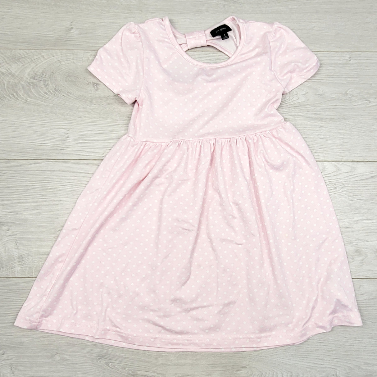 MTAY1 - Picapino pink polka dot dress. Size 4T