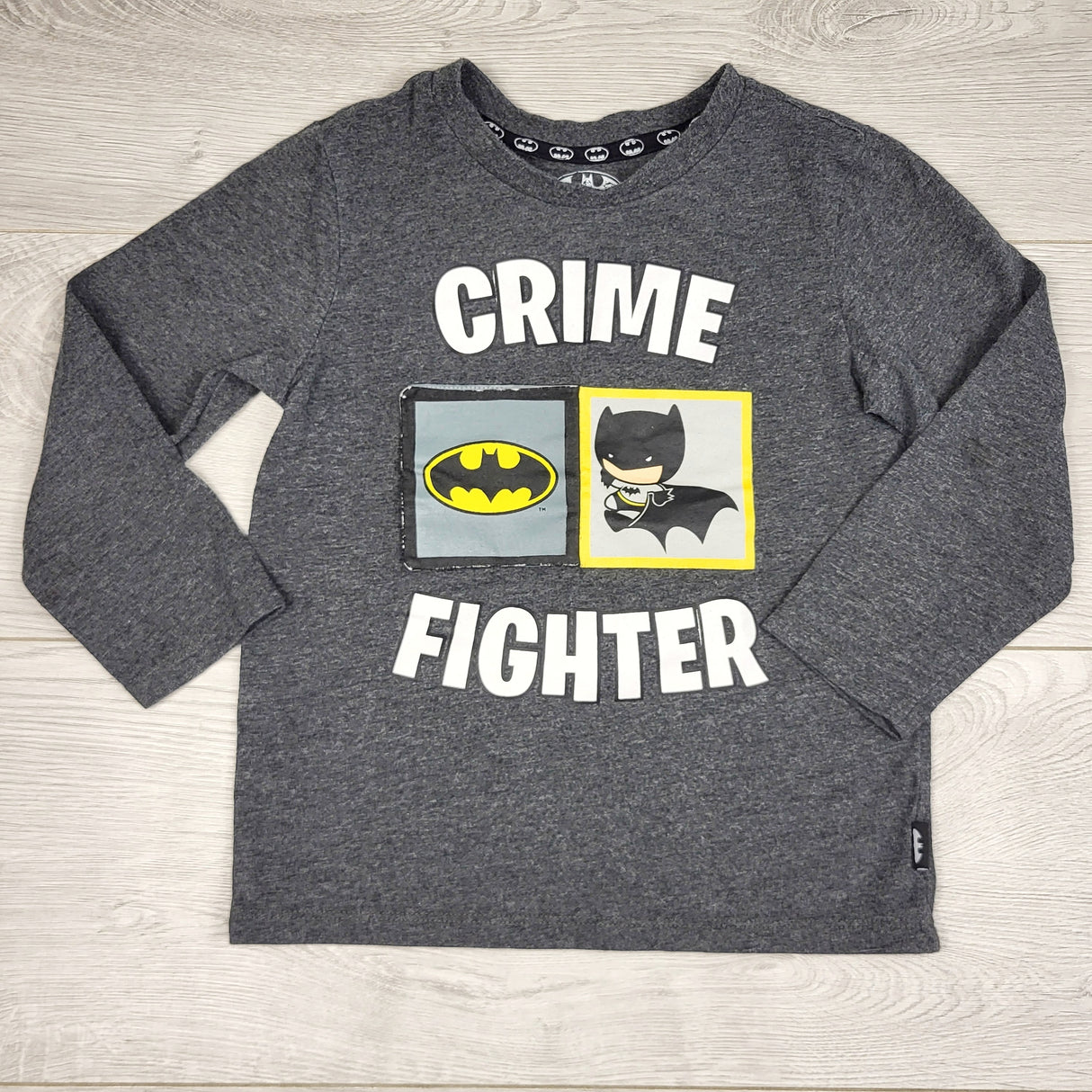 KARE11 - Batman grey "Crime Fighter" long sleeved top. Size 4T
