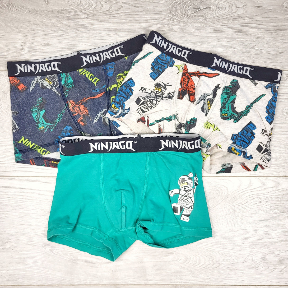 ACRM1 - H and M 3pc Ninjago underwear. Size 6-8 Years