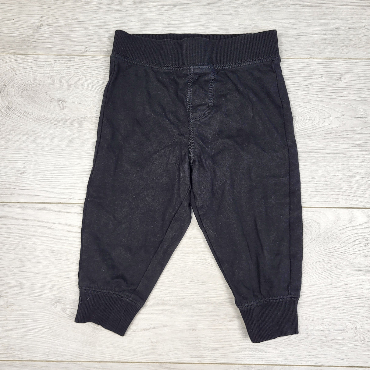 BBIN1 - George black cotton pants. Size 6-12 months