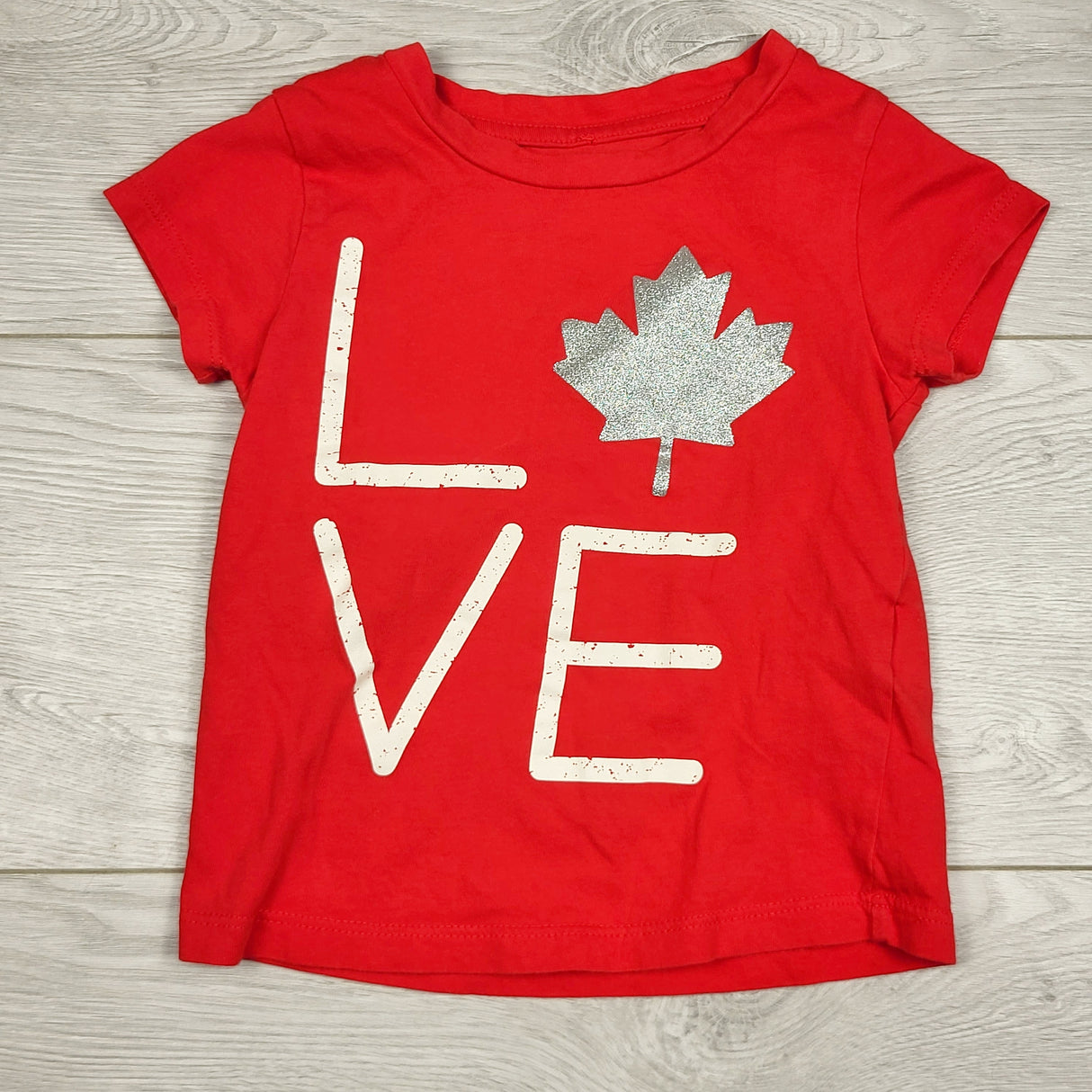 HBRK1 - Joe red "Love" t-shirt. Size 2T