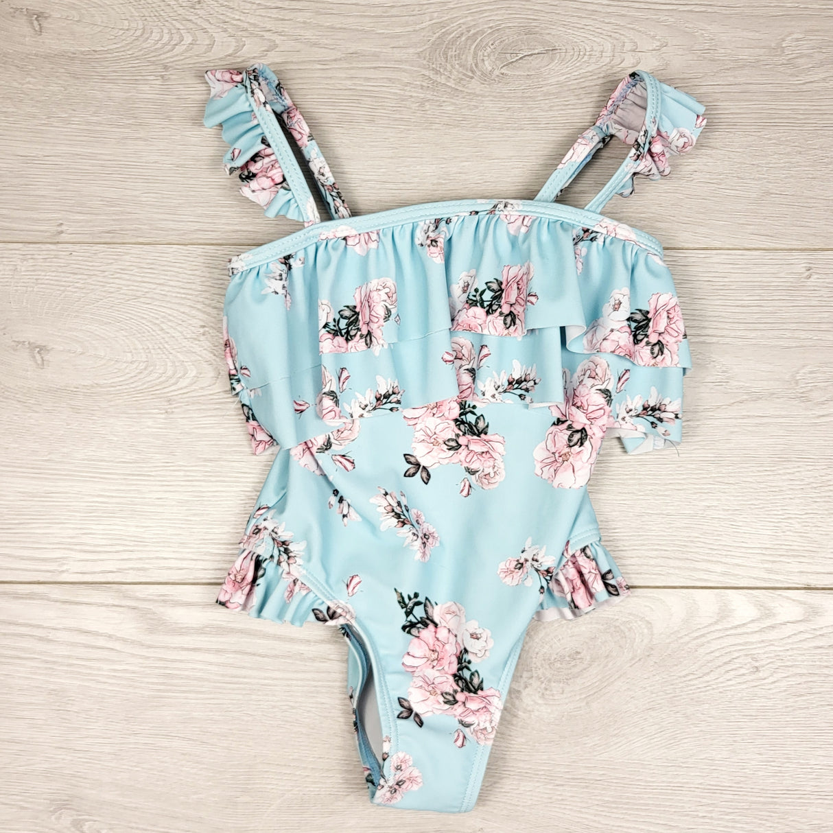 HBRK1 - PatPat blue floral print one piece swimsuit. Size 3T