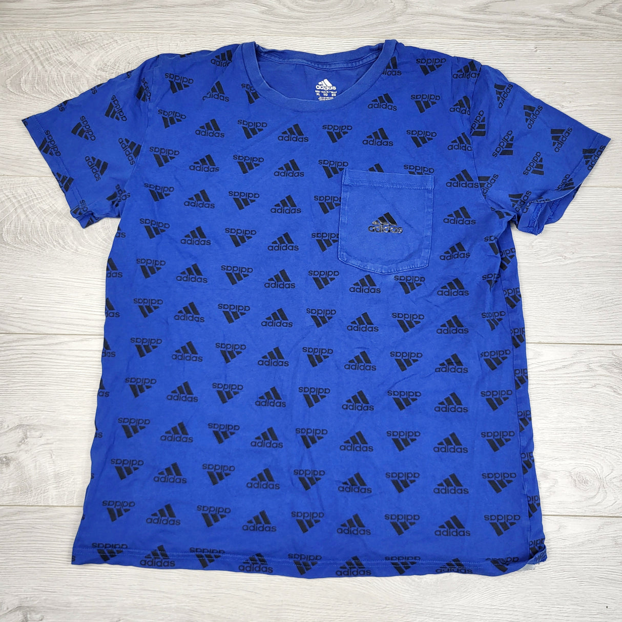 SPLT4 - Adidas blue logo t-shirt. Youth XL