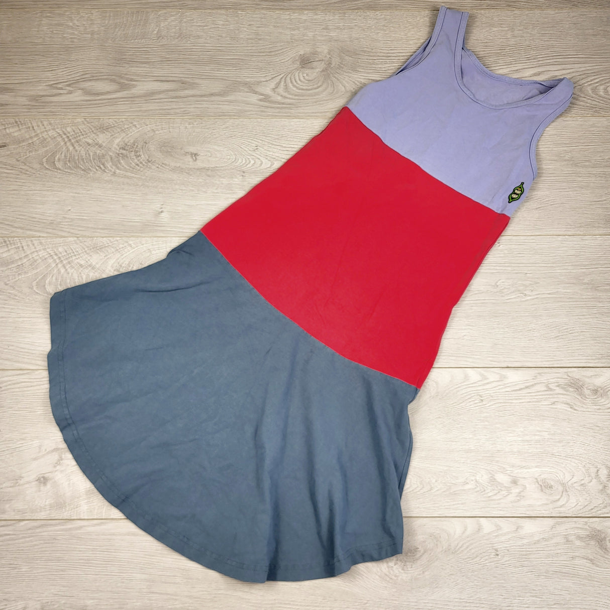 MHL2 - Peekaboo Beans colour block sleeveless dress. Size 7 🍁