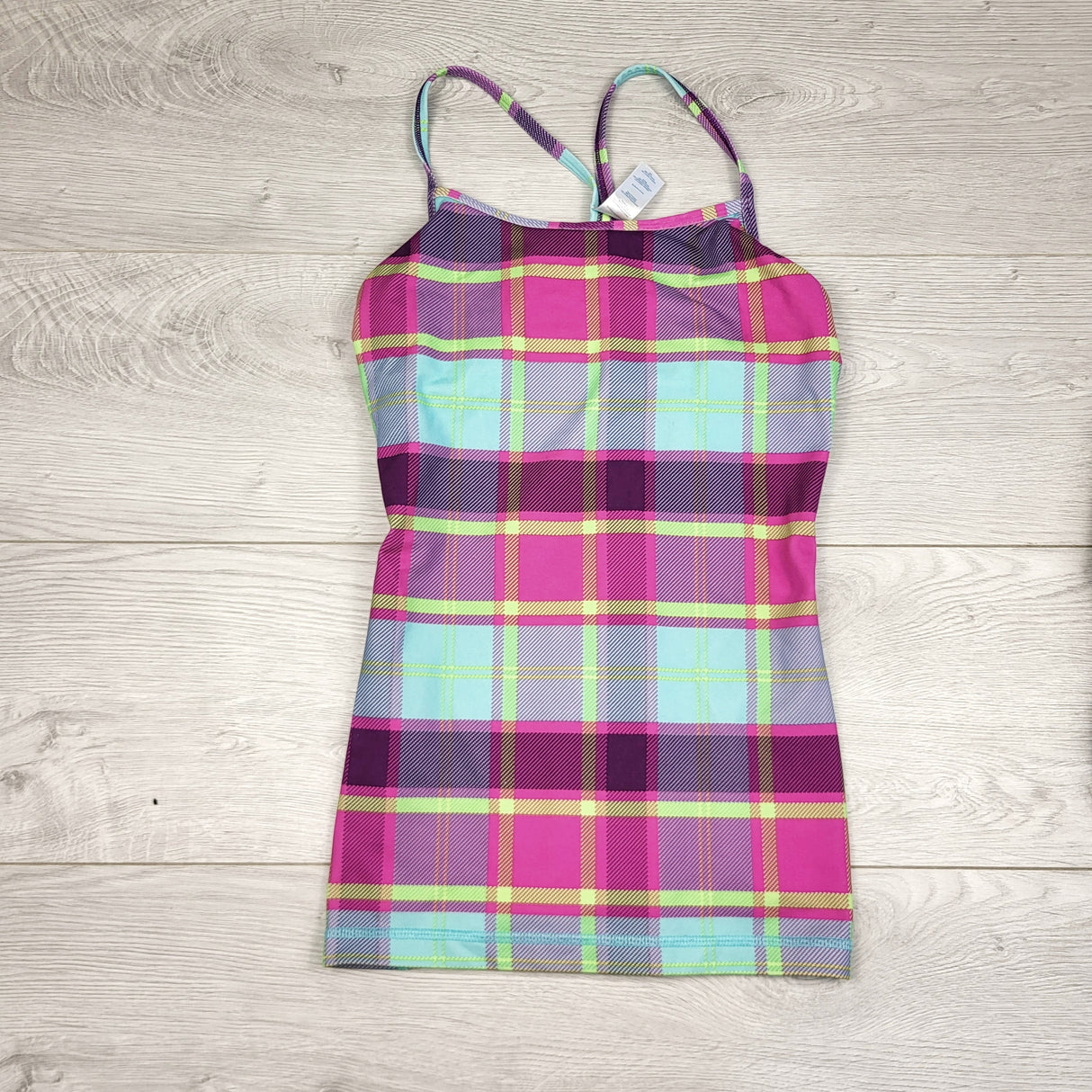 MHL2 - Ivivva (Lululemon) plaid active tank. Size 12 🍁