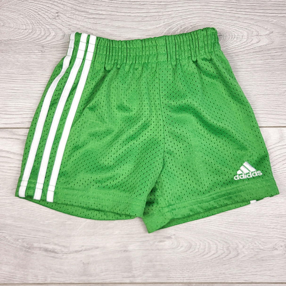 STFT1 - Adidas green active shorts. Size 6 months
