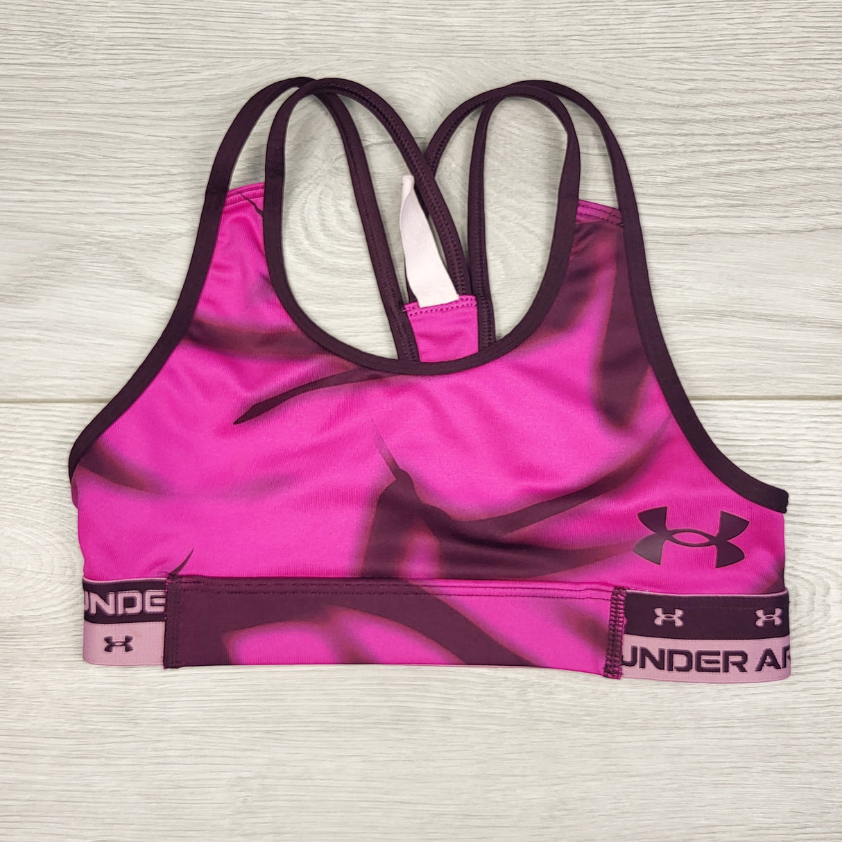 BNG1 - Under Armour pink and black sports bra. Size small