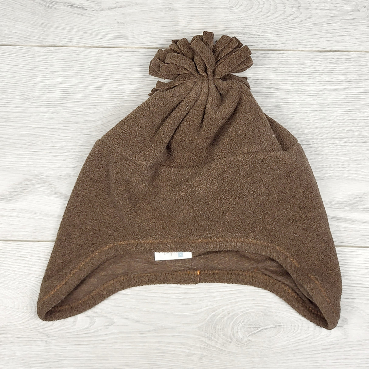 MAWA6 - Janie and Jack brown fleece toque. Size 6-8 Years