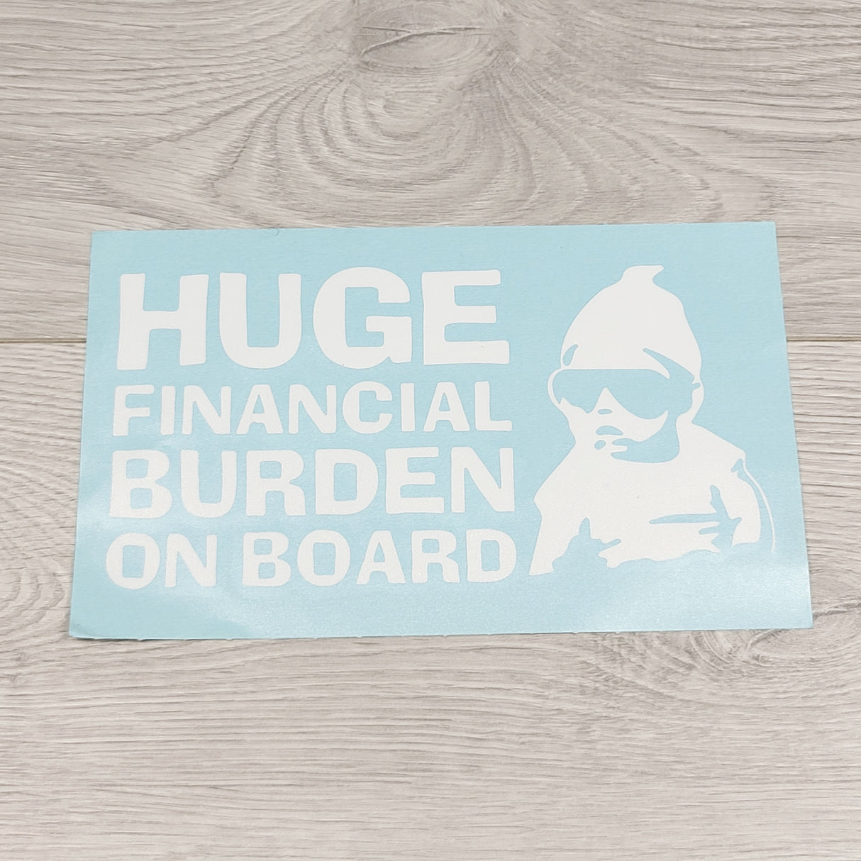 AMST2 - NEW - Huge Financial Burden on Board vinyl car decal