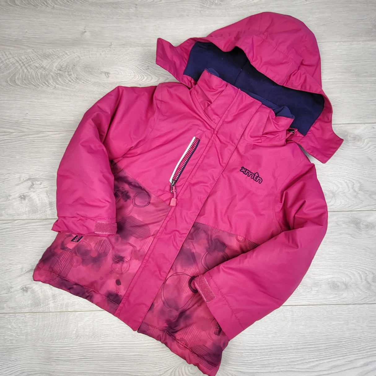 RDZ1 - XMTN pink fleece lined hooded coat. Size 5T