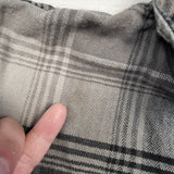 JUDM1 - DC Shoes plaid hooded button down shirt jacket. Size large (16/18)