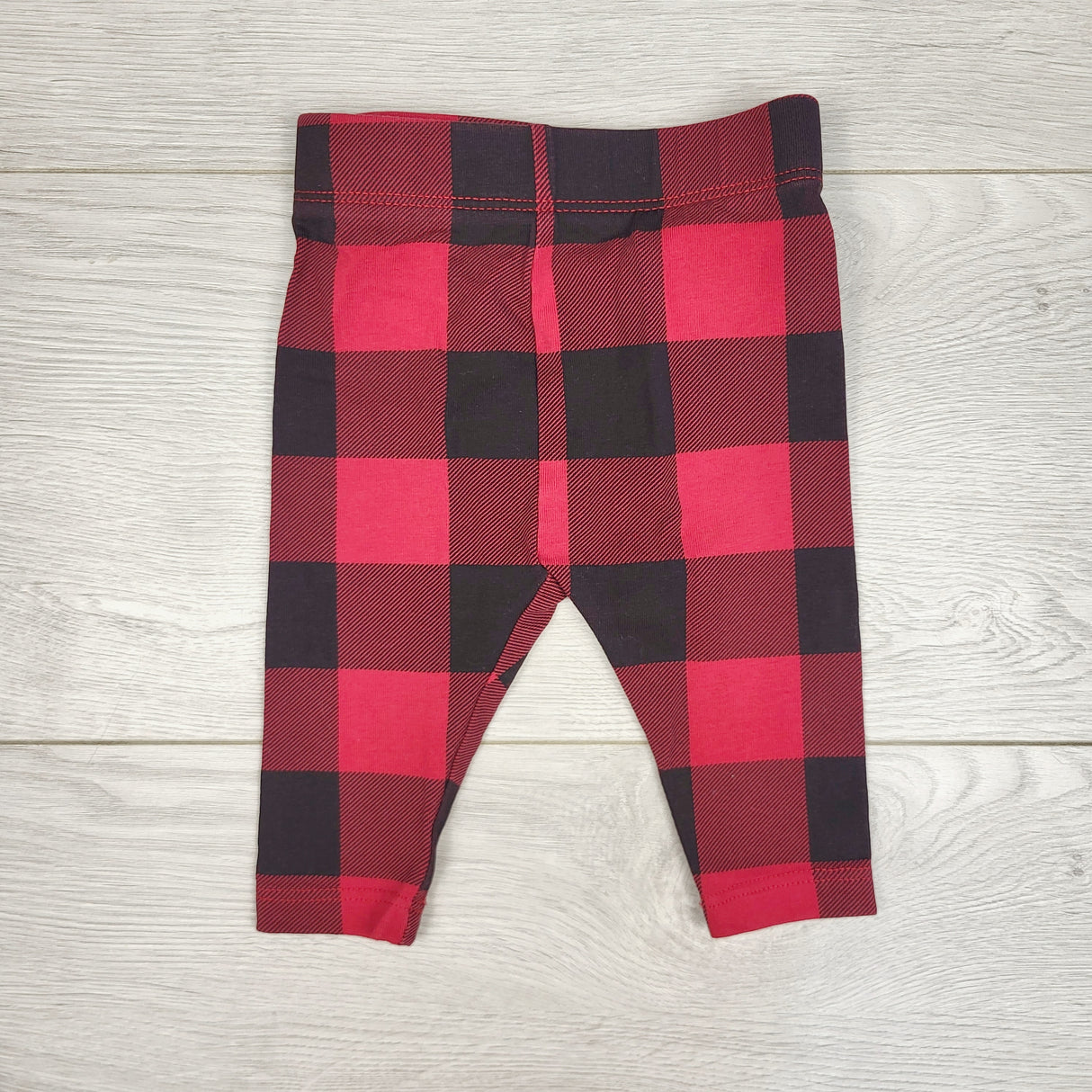 JRSH1 - Joe red and black plaid leggings. Size 0-3 months