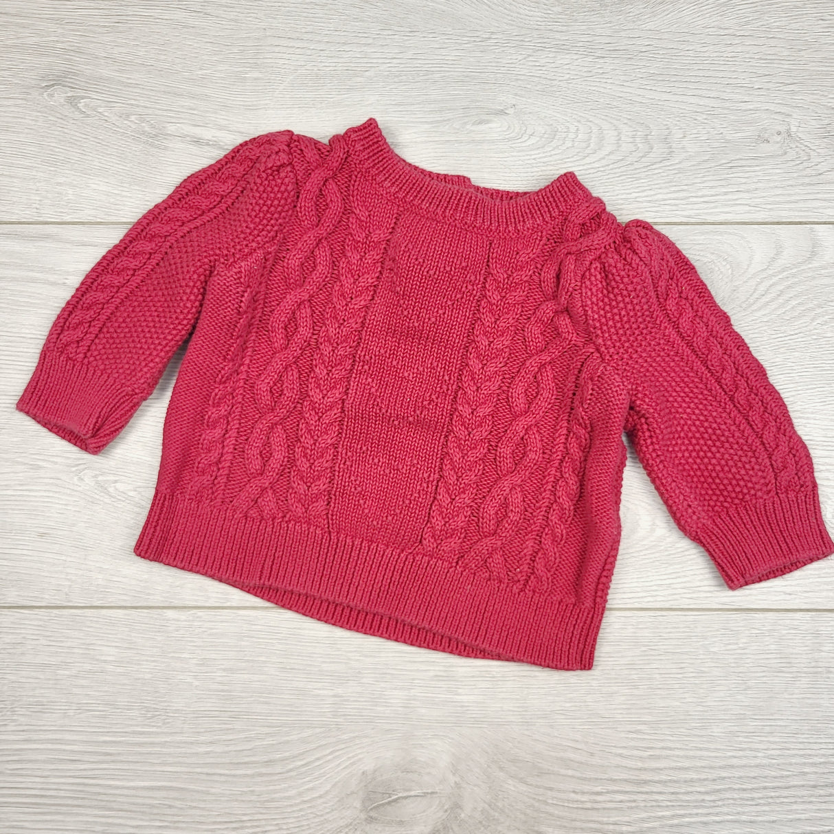 JRSH1 - Gap red cable knit sweater. Size 0-3 months
