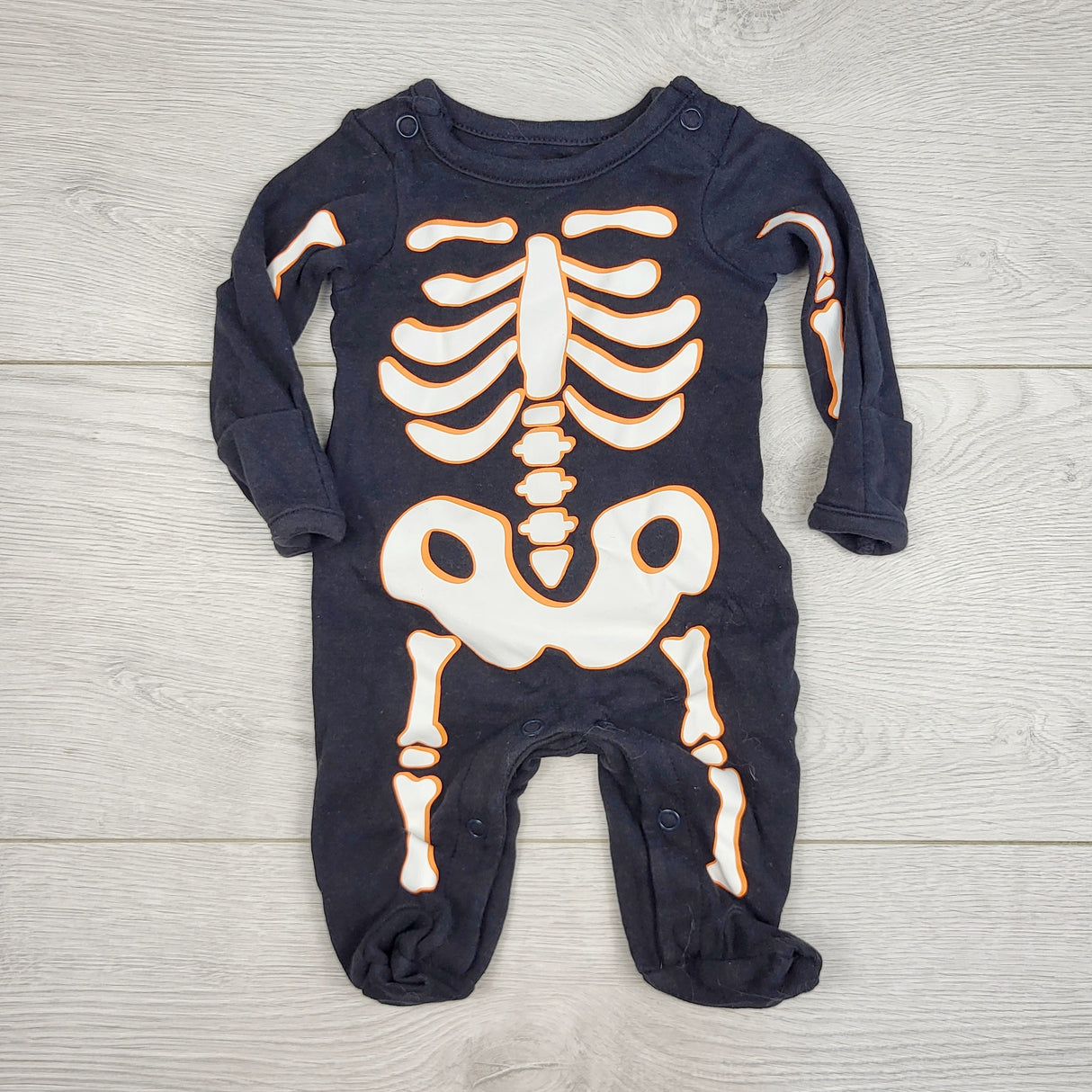 JRSH1 - Simple Joys black skeleton sleeper. PREEMIE size.