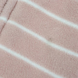 STML1 - Old Navy pink striped sherpa lined fleece bunting suit. Size 12-18 months