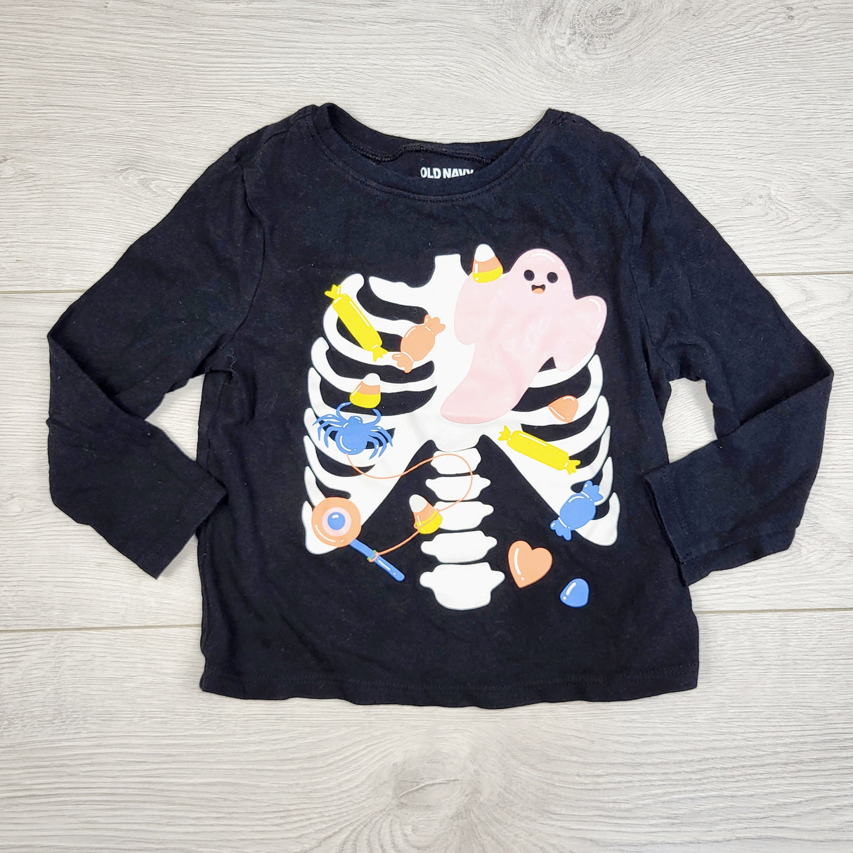 STML1 - Old Navy black Halloween long sleeved top. Size 2T