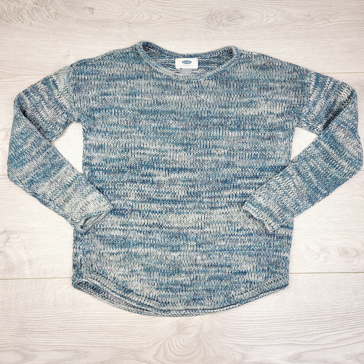 ESZ1 - Old Navy teal marled sweater. Size 8