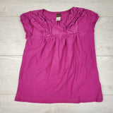 ESZ1 - Tea dark pink top with ruffles. Size 7