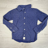 CBRD1- Carters blue patterned button down shirt. Size 6