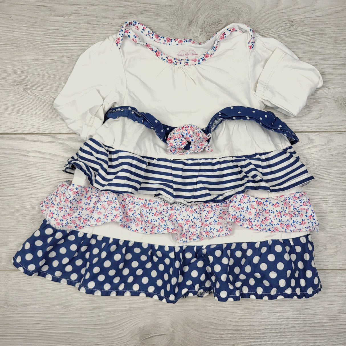 COHI2 - Children's Place tiered long sleeved dress. Size 3-6 months