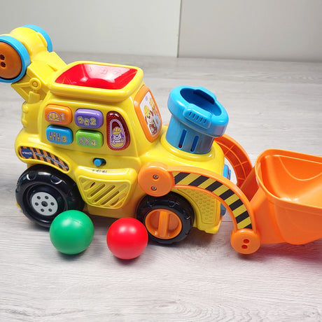COHI3 - VTech Pop-a-Balls Push Pop Bulldozer. LOCAL pick up or delivery only