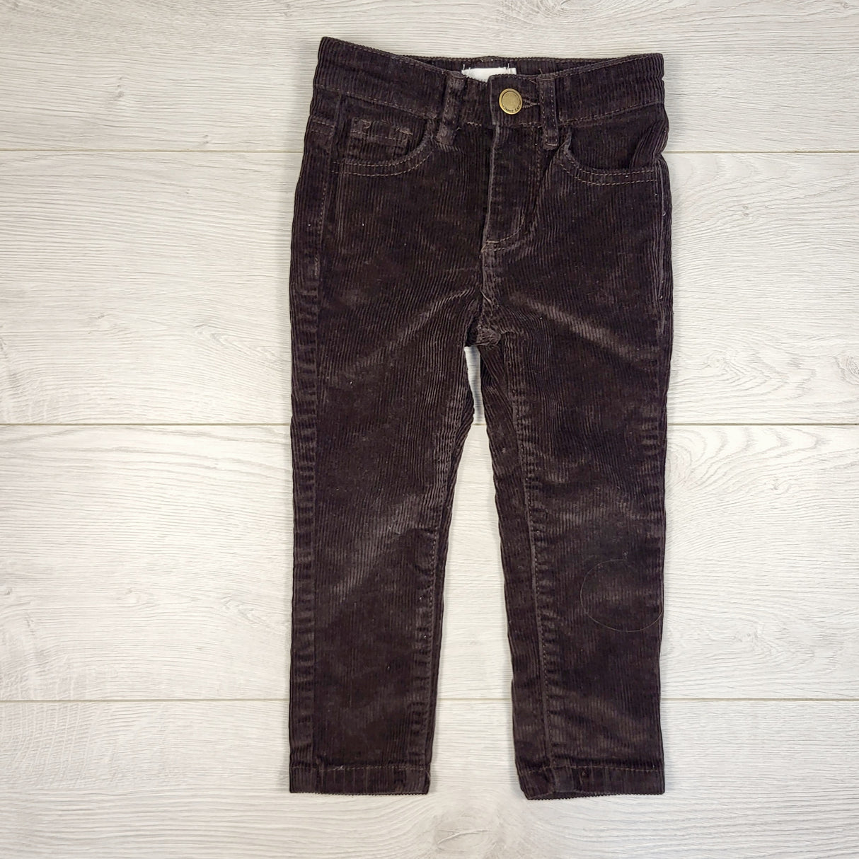 GEND1 - Jamie Kay chocolate brown corduroy pants. Size 2T