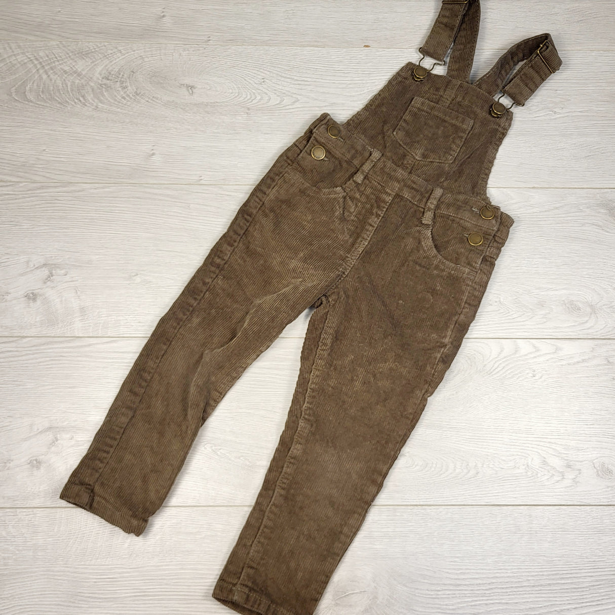 GEND1- Jamie Kay brown corduroy overalls. Size 3T