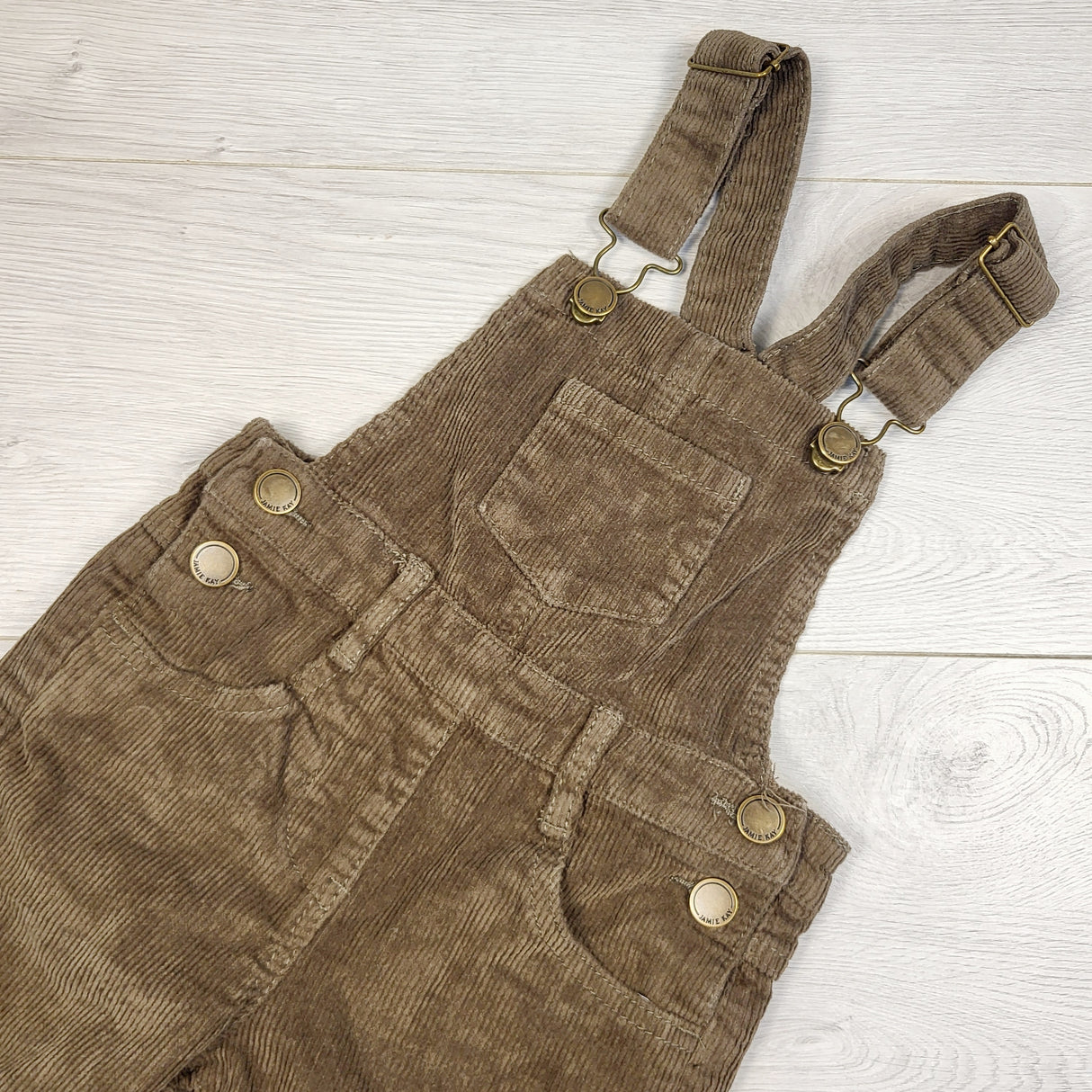 GEND1- Jamie Kay brown corduroy overalls. Size 3T