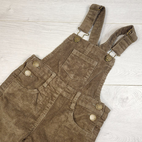 GEND1- Jamie Kay brown corduroy overalls. Size 3T