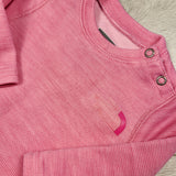 BBIN1 - The North Face pink 2pc Merino wool blend base layer set. Size 3-6 months