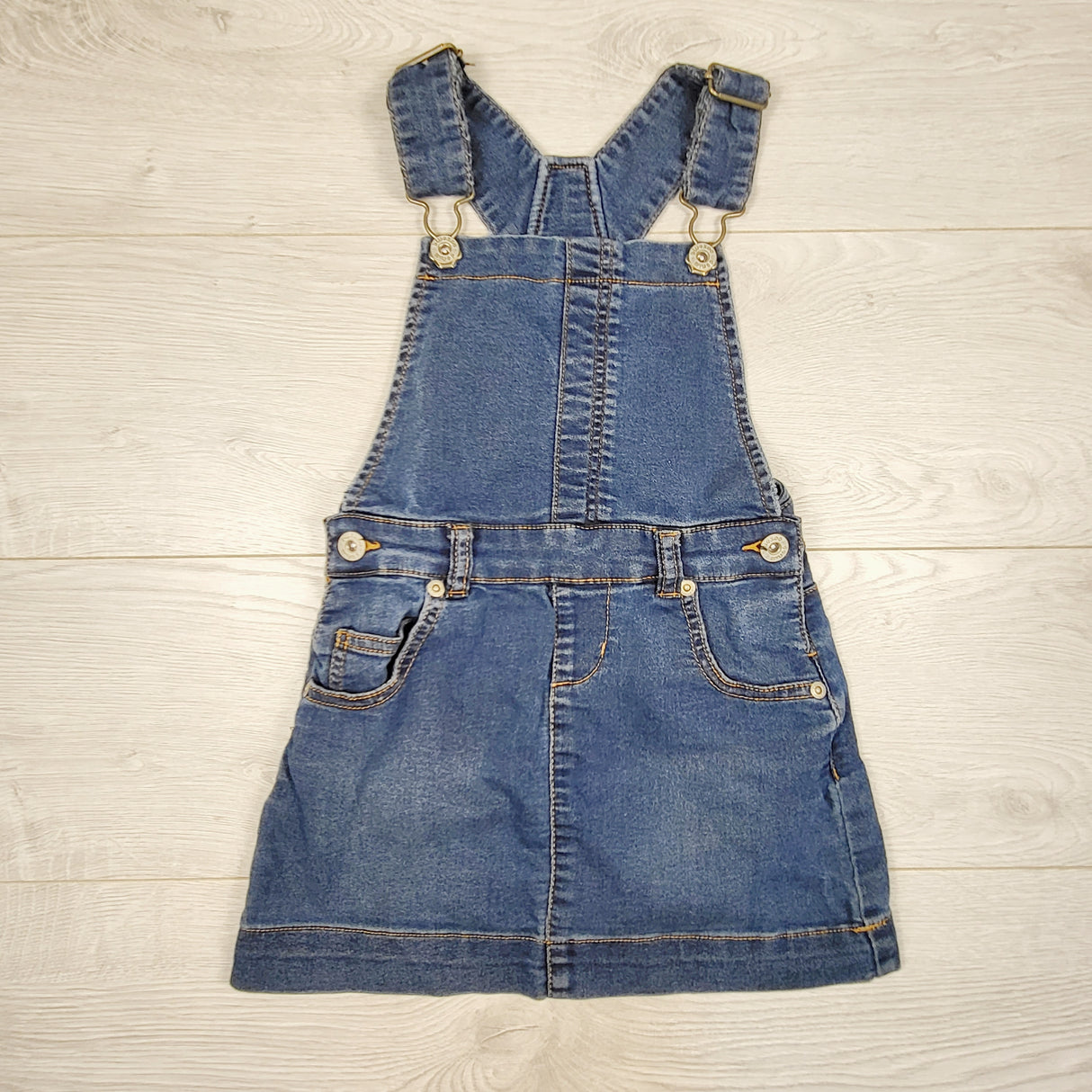 TBRG2 - Bluezoo denim overall dress. Size 6