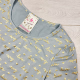 TBRG2 - Jenna and Jessie blue knotted top. Size 8