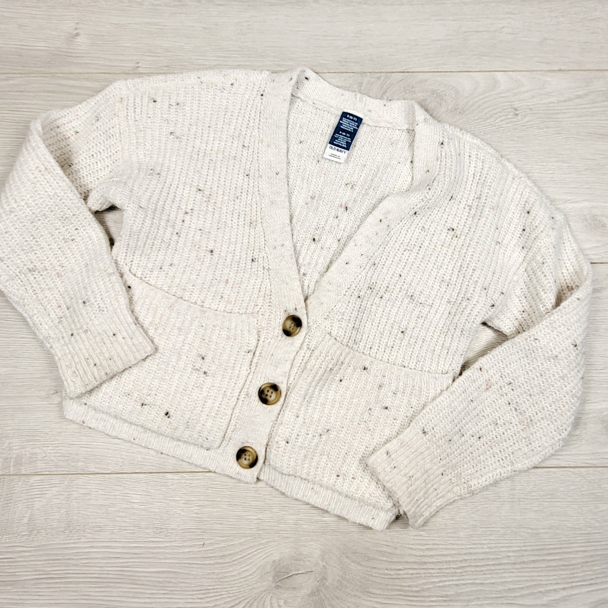 TBRG2 - Old Navy speckled cardigan sweater. Size 6/7