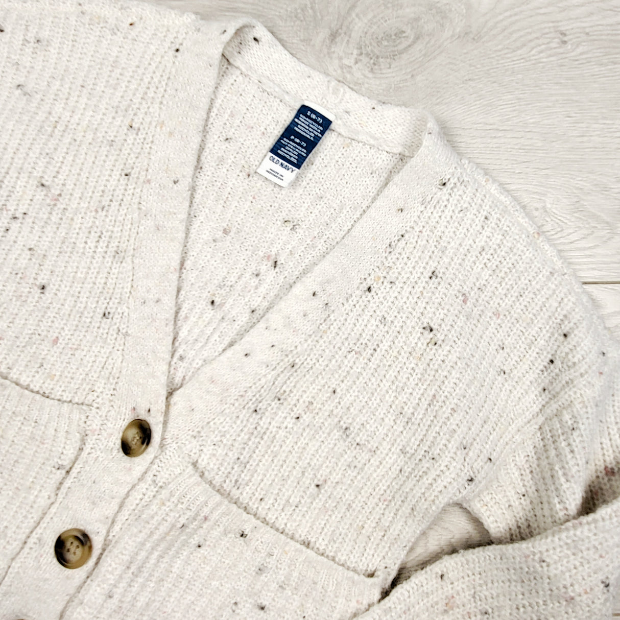 TBRG2 - Old Navy speckled cardigan sweater. Size 6/7