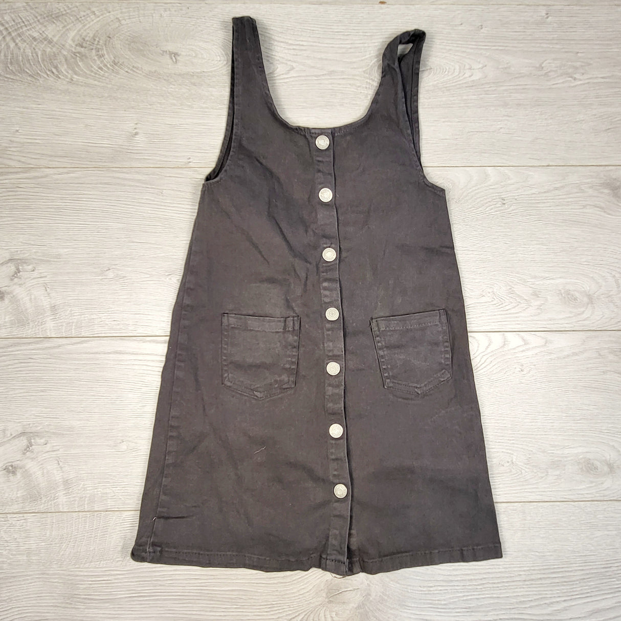 TBRG3 - Jessica Simpson grey overall dress. Size 6
