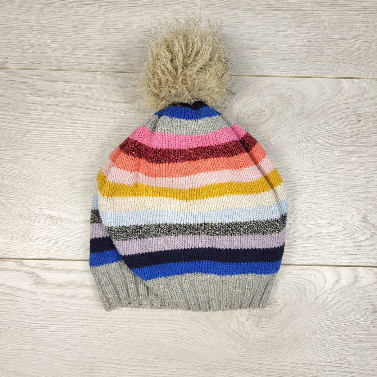 TBRG3 - Gap striped fleece lined toque. Size small
