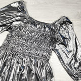 CBRD11 - Joe silver smocked holiday dress. Size 7/8