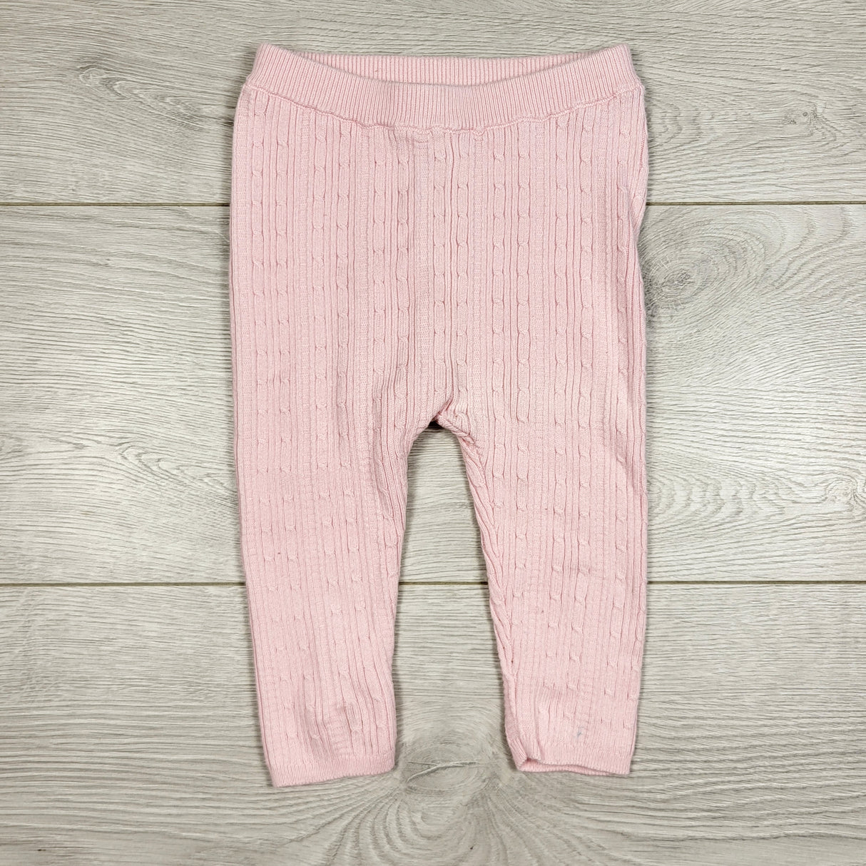 STHA1 - Mayoral pink cable knit tights. Size 9 months